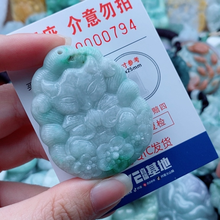 翡翠未镶嵌吊坠(不含链)