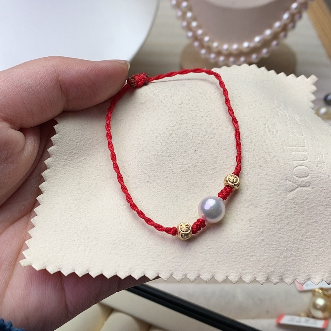 海水珍珠手绳银S925镶嵌