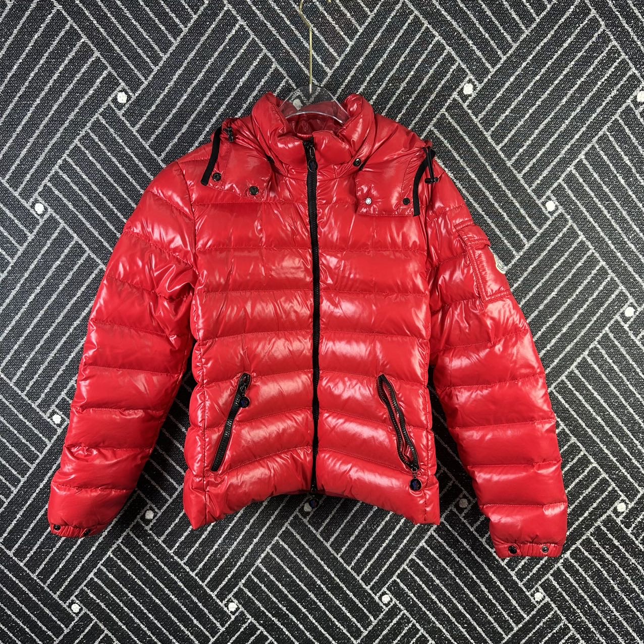 95新 MONCLER 95新Moncler蒙口Bady红色羽绒服/2码/18112