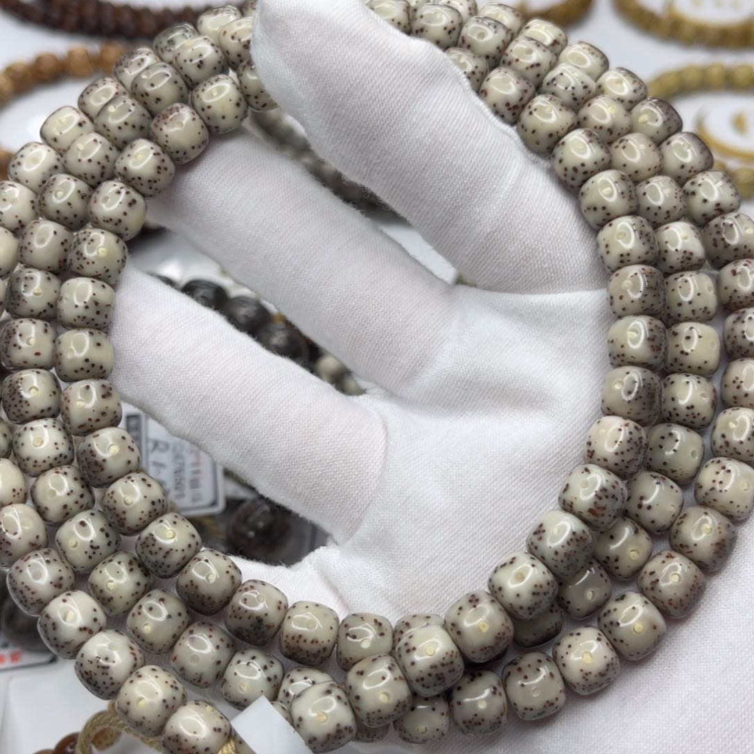 星月菩提吊坠8/7奶奶灰大眼睛留白