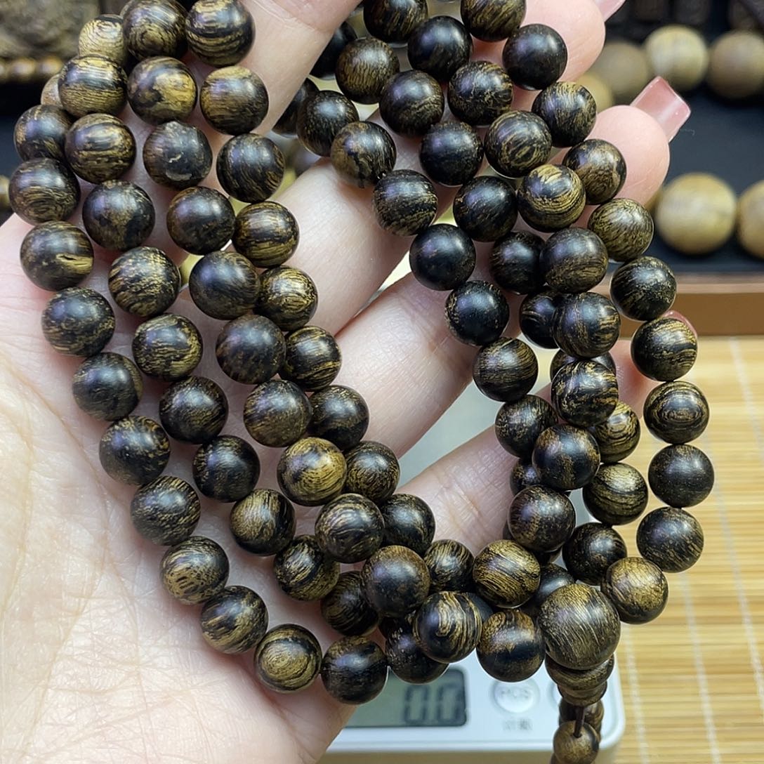 阳***️手串沉香芽庄白奇