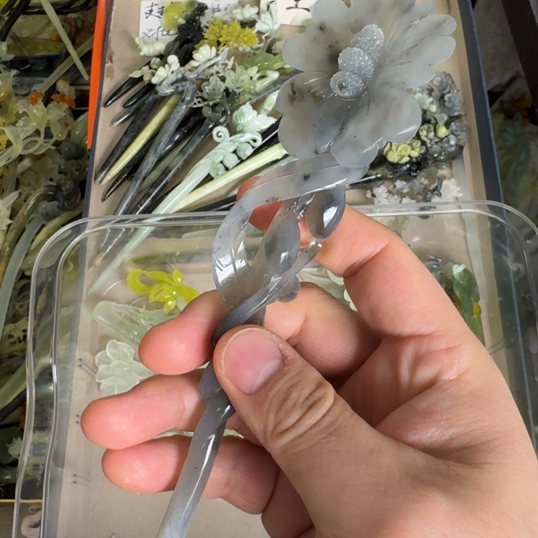 岫玉发饰未镶嵌明君玉簪贼拉好看