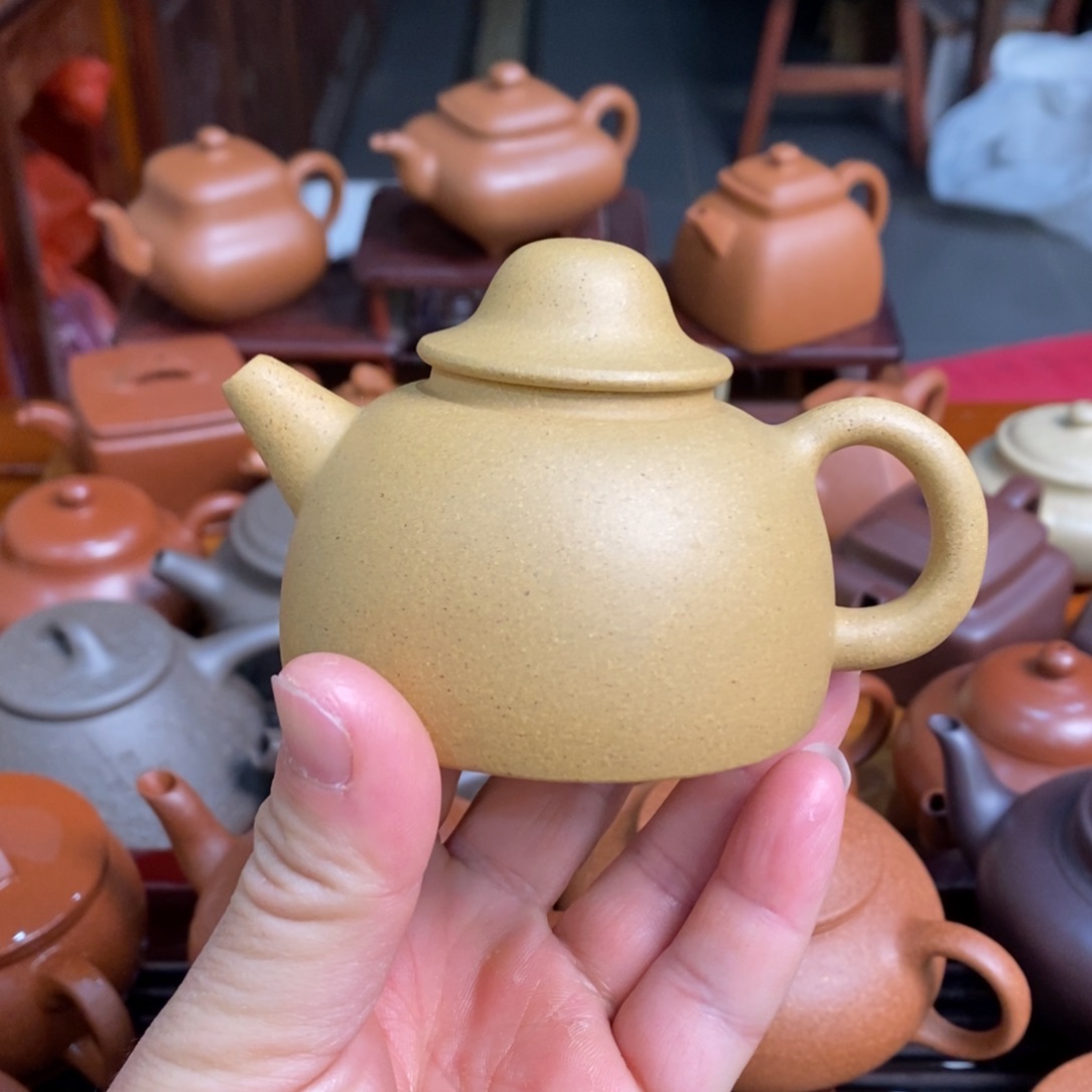紫砂茶壶紫砂壶立冒黄金段