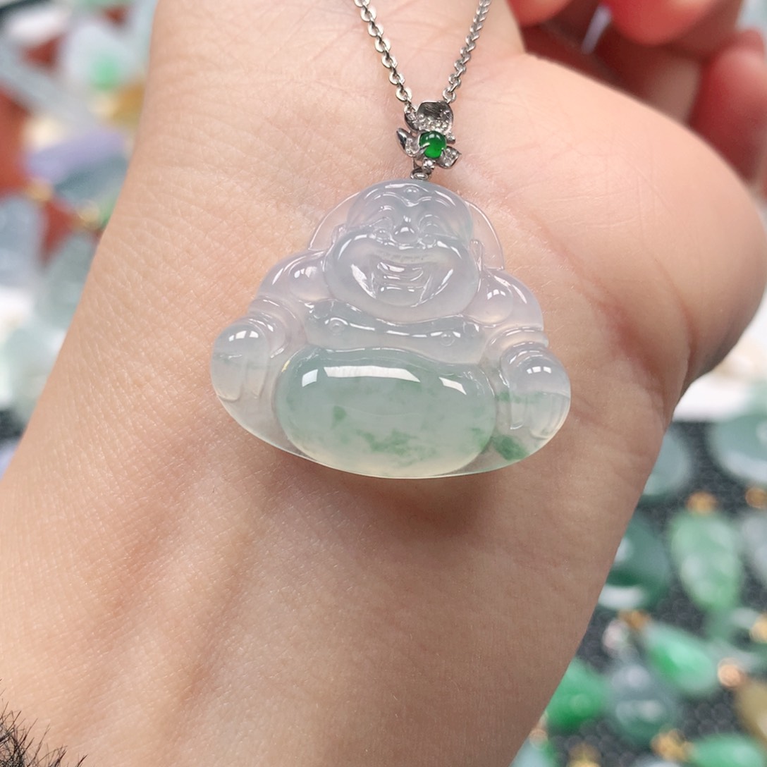 【闪购商品】翡翠吊坠(不含链)18K金镶嵌