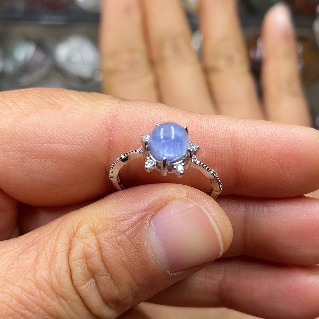 【闪购商品】水晶珠宝半成品银S925镶嵌戒指