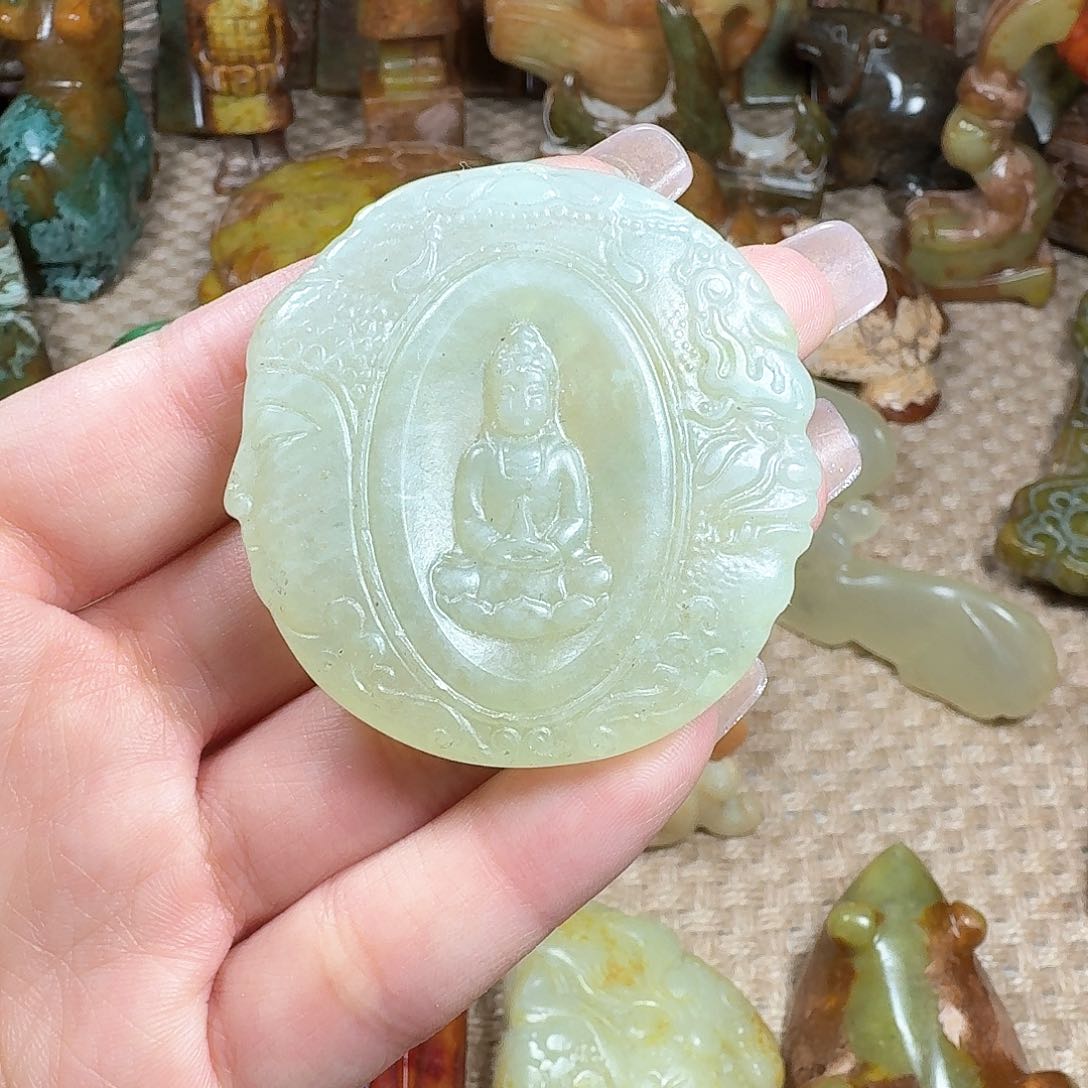 白玉菩提吊坠挂件