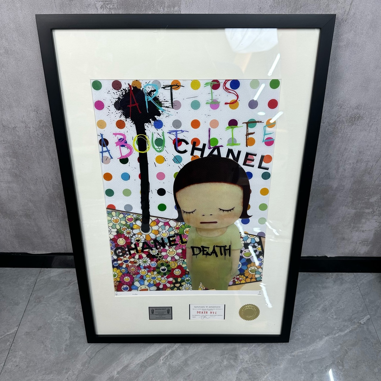 全新未使用 Deli/得力 Death Nyc奈良美智 潮流版画 78/100