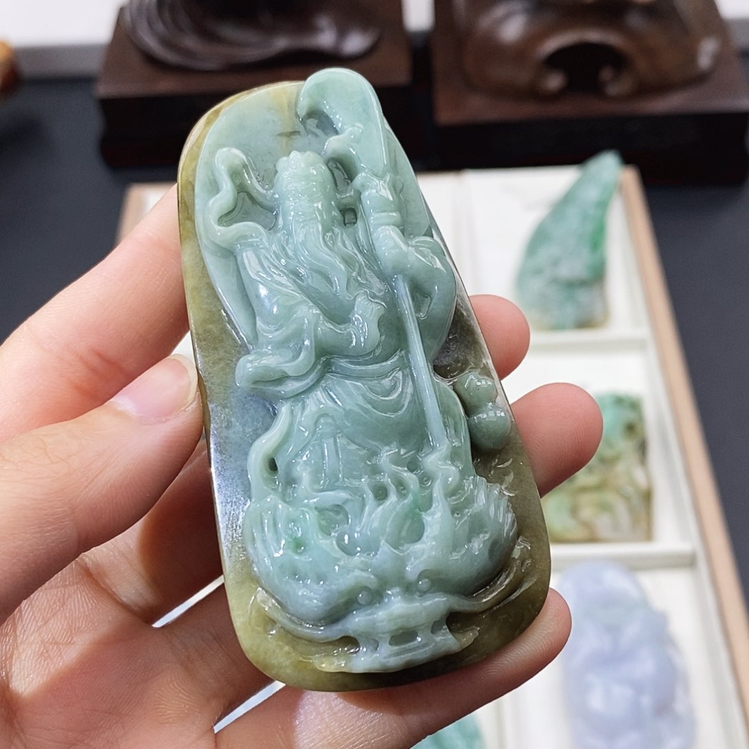 颈饰未镶嵌翡翠天**运缅甸翡翠a货