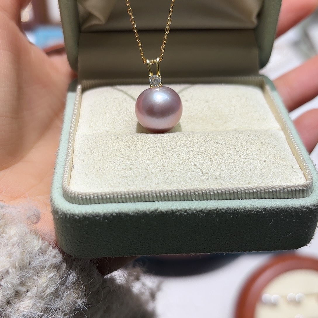 淡水珍珠银S925镶嵌颈饰