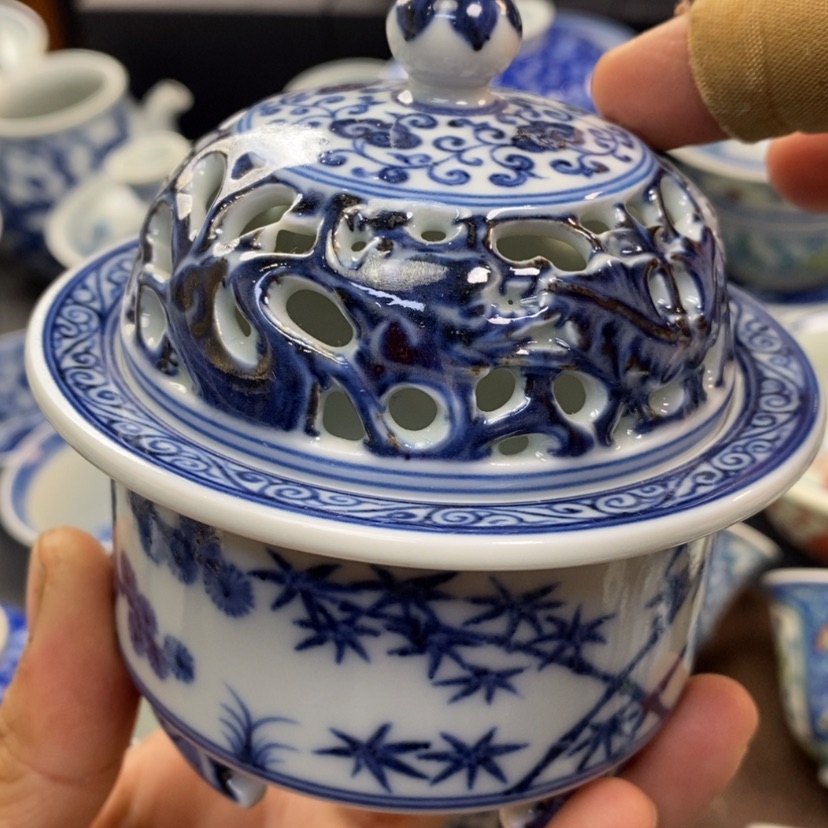 【闪购商品】景德镇青花香薰炉