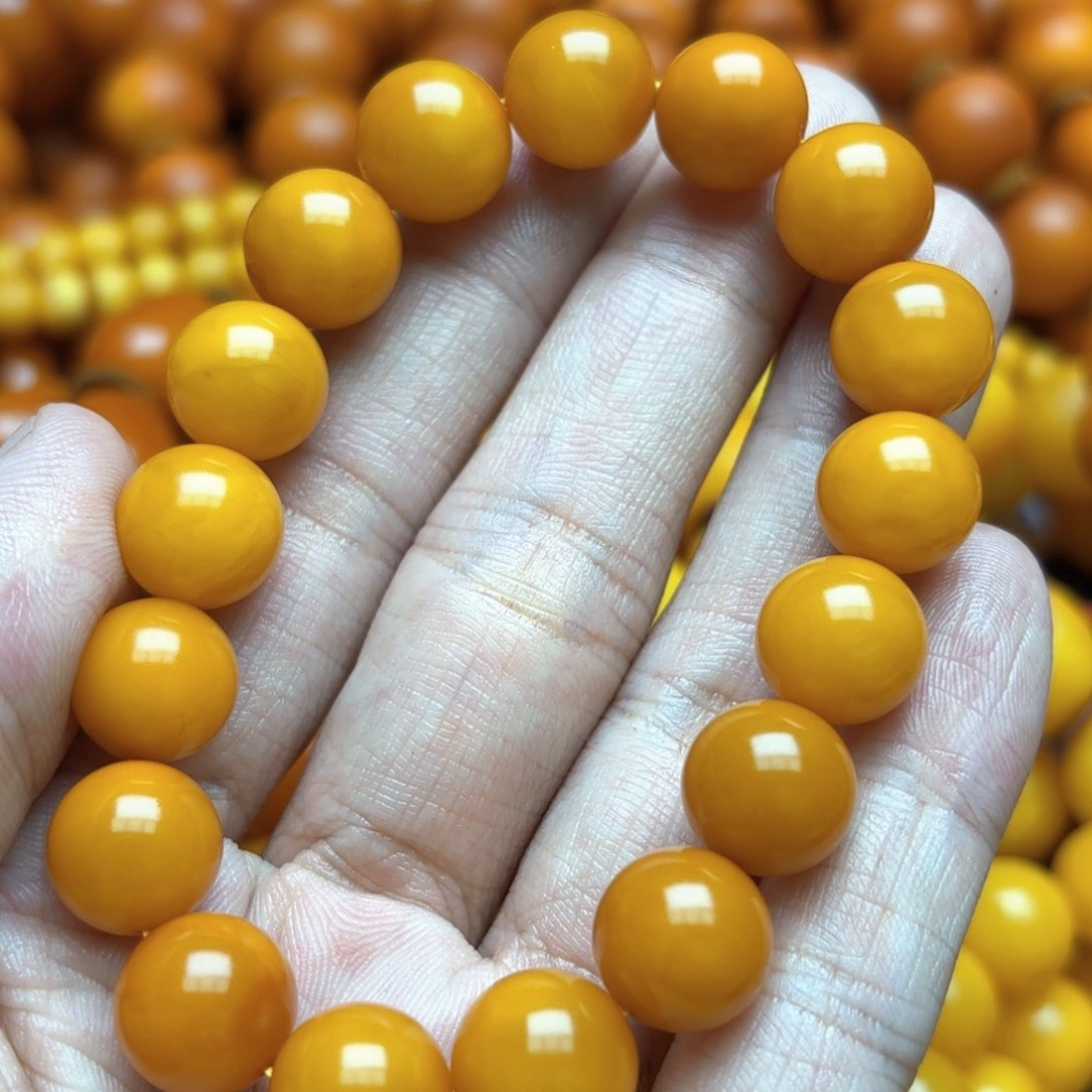 未镶嵌琥珀手链蜜蜡