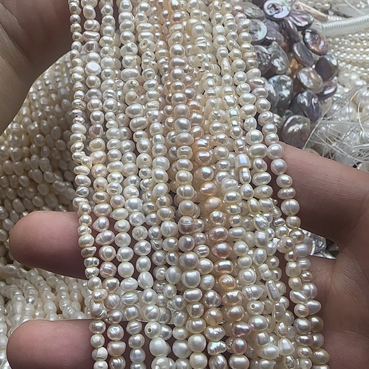 未镶嵌淡水珍珠半成品卡4左右有多孔珠散珠