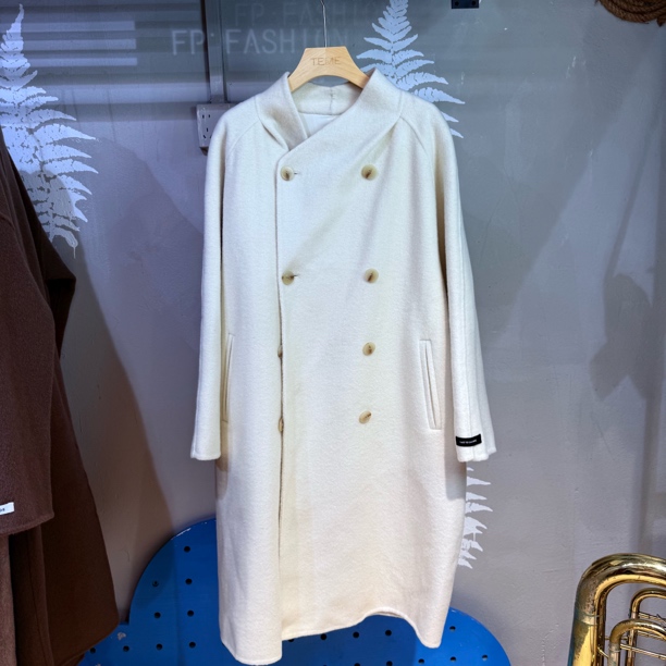 秋冬新款立领双面大衣韩版气质高级时尚毛呢外套