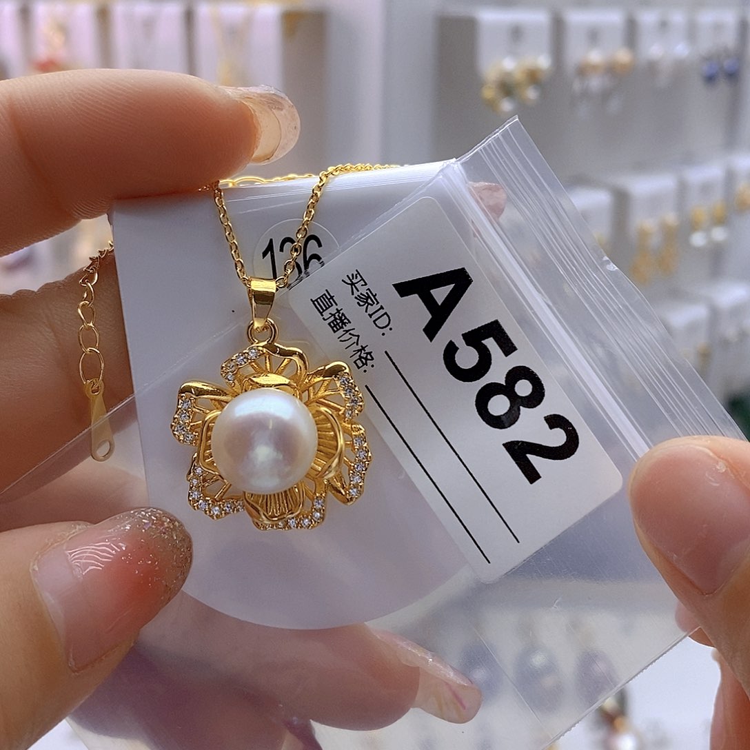 淡水珍珠颈饰银S925镶嵌