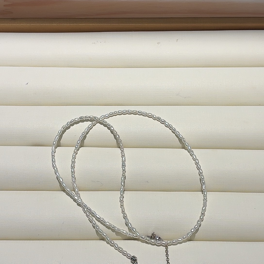 未镶嵌海水珍珠颈饰2-3mm澳白keshi