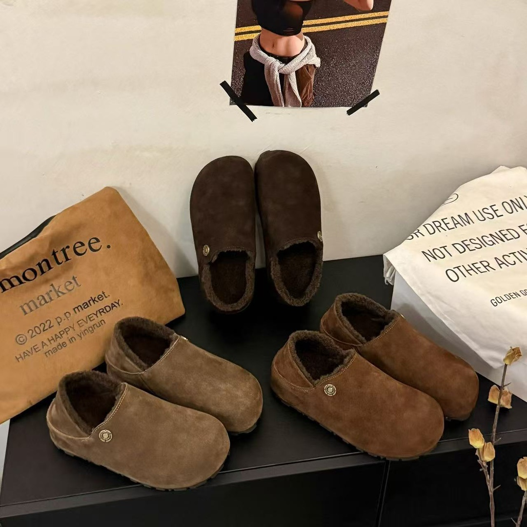 棉鞋轻职风秋冬纯色雪地靴冬季休闲风3560