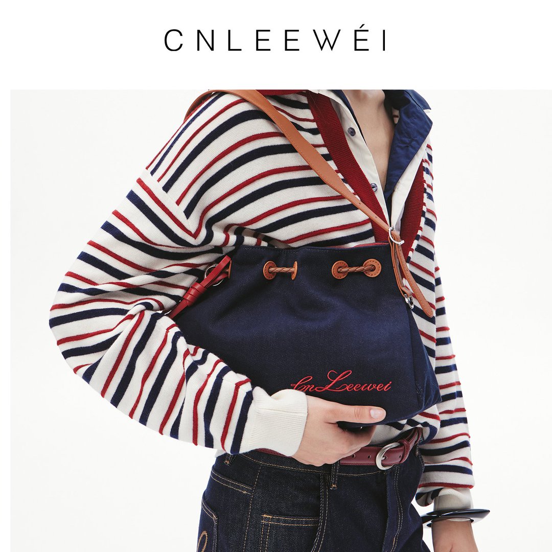 CNLEEWEI26早春新款小众复古刺绣拼色撞色