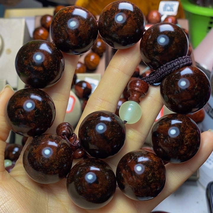 黄花梨/降香黄檀手串/手链紫油梨油性好好看.2.5