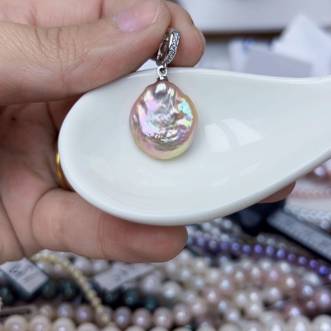 淡水珍珠颈饰银S925镶嵌