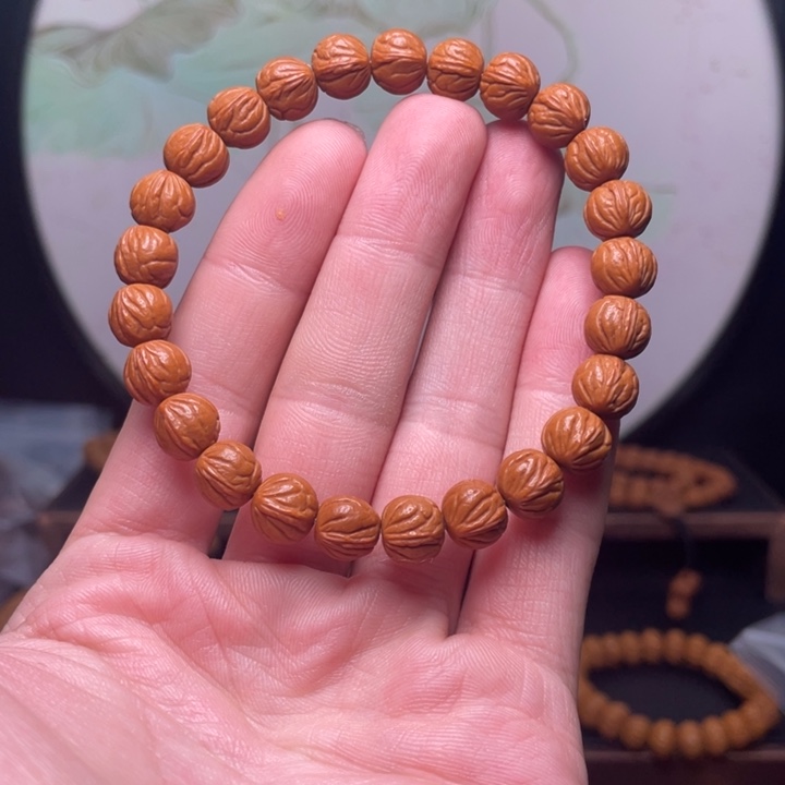 9***手串桃核9玉龙脊手串