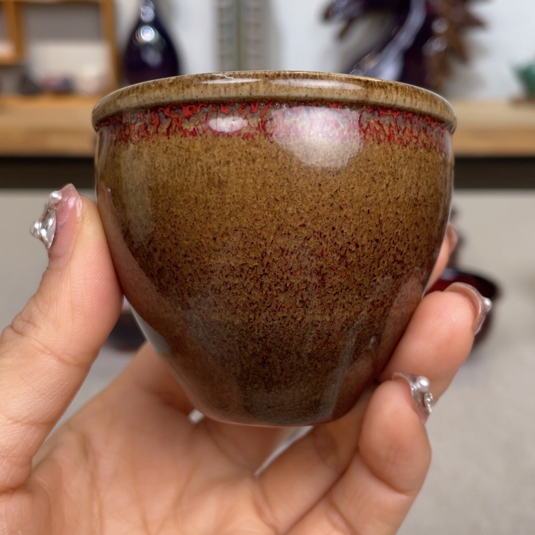 杯拖****牛钧瓷主人杯主人杯