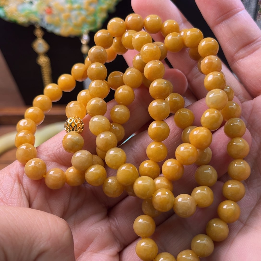 翡翠颈饰未镶嵌带编织