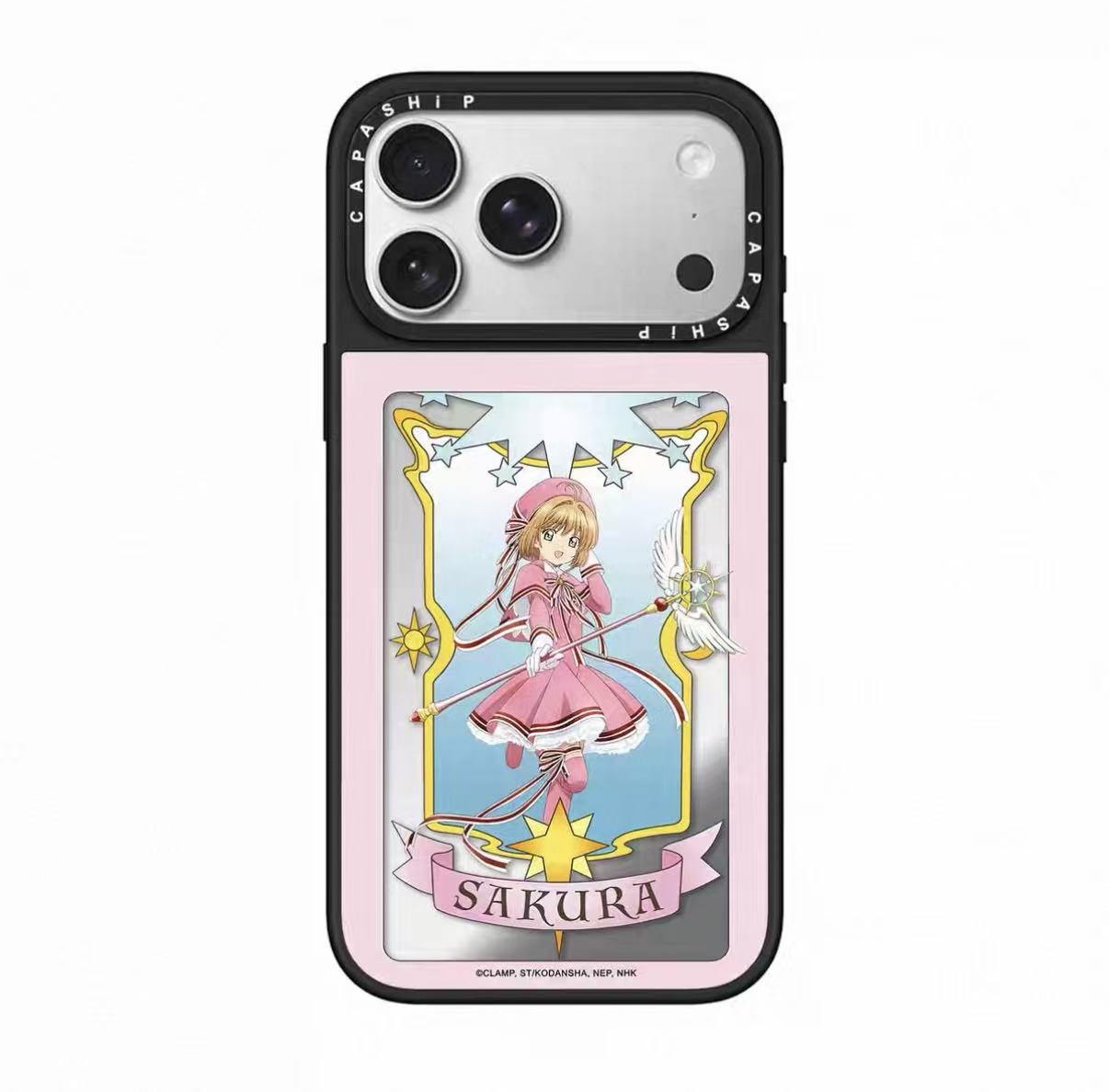 【粉裙魔法少女】镜面手机壳适用苹果17ProMax手机ins风保护套