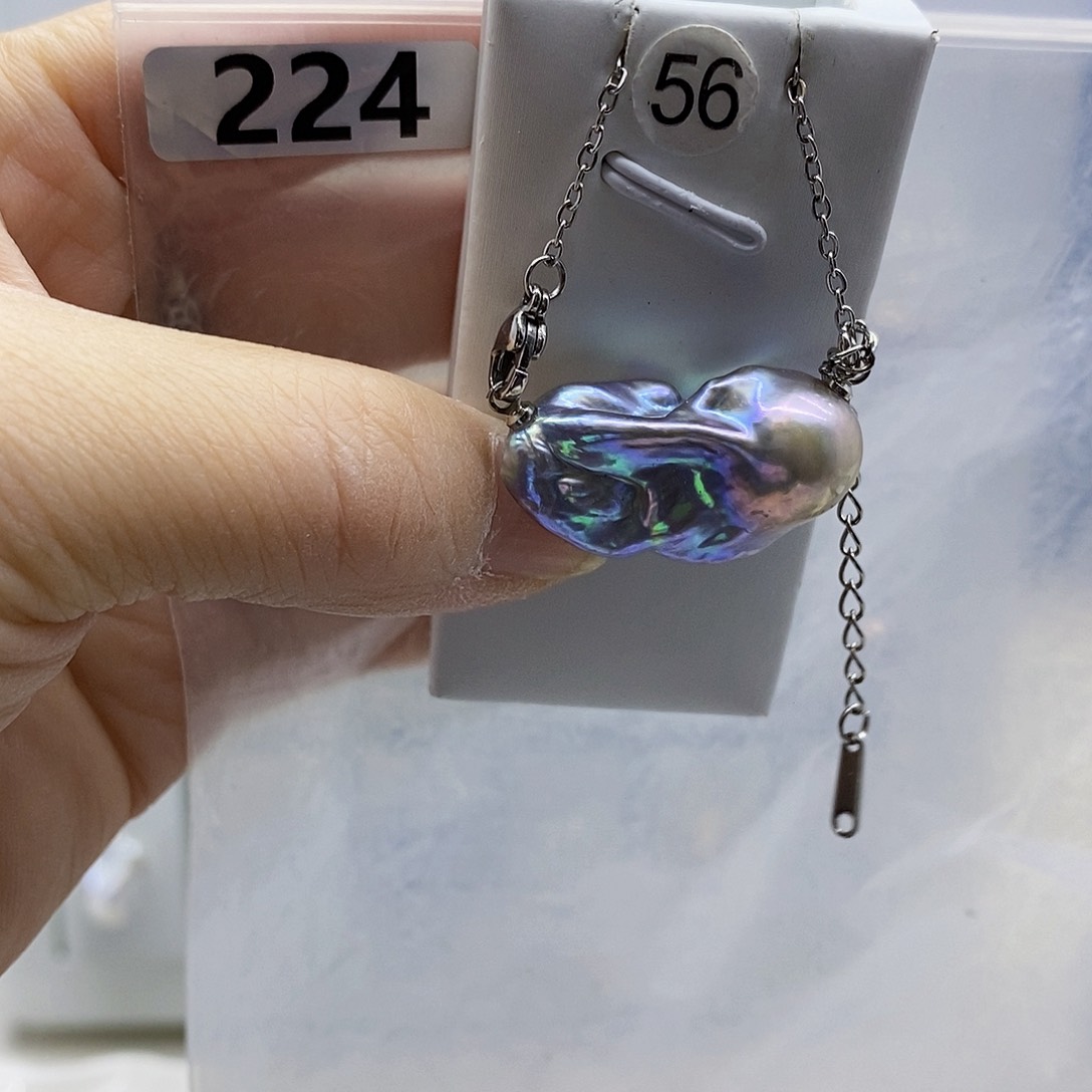 颈饰合金淡水珍珠