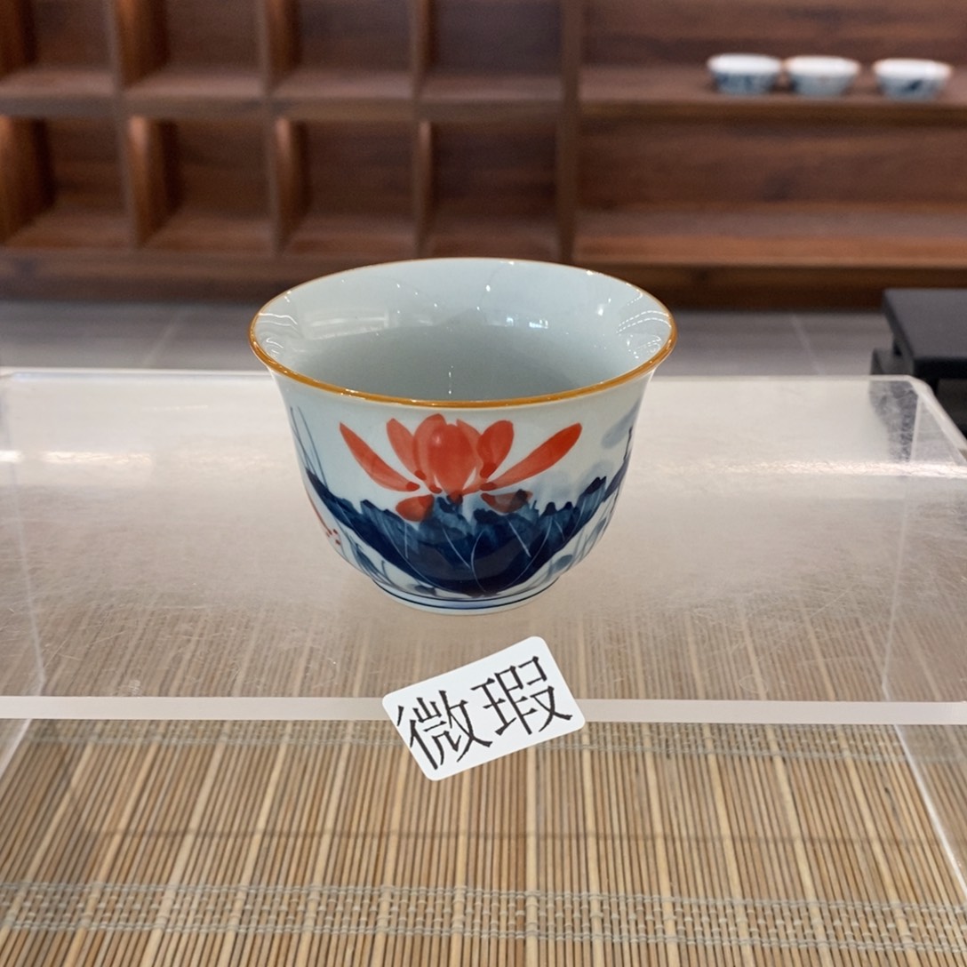 釉下彩老陶泥手工绘制