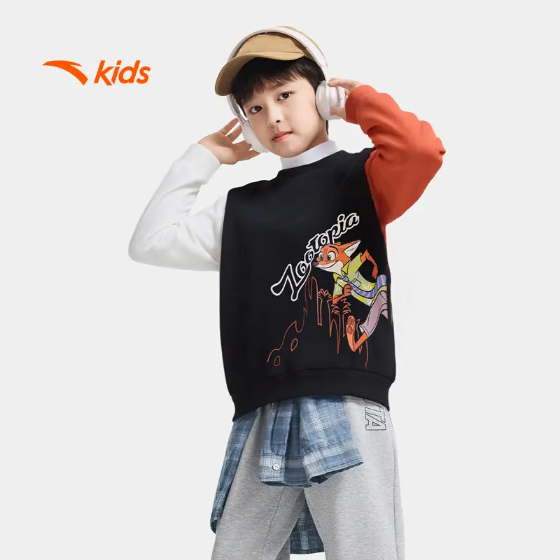 【疯狂动物城】安踏儿童套头衫男大童冬季新款针织套头衫352618735S