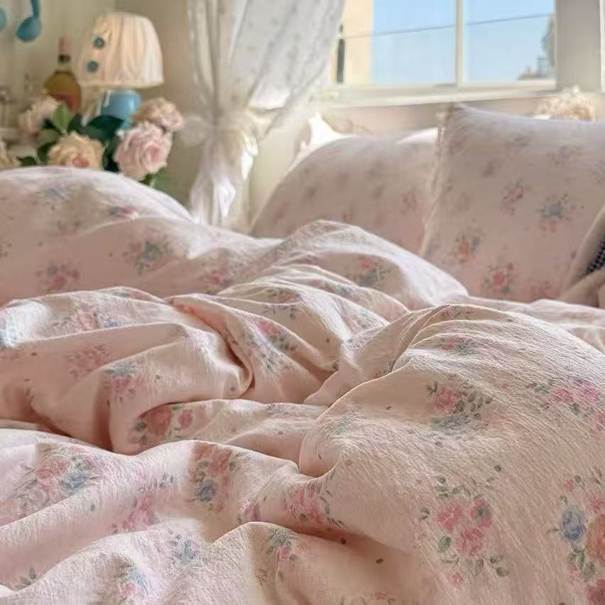 【春风十里四件套】四季柔软ins风法式清新四件套 