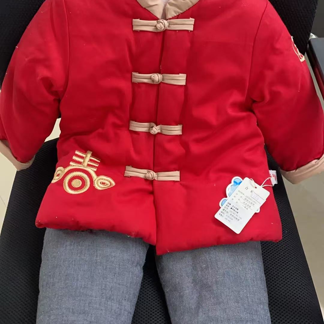 男童拜年服500克厚唐装中国风喜庆礼服（可机洗）