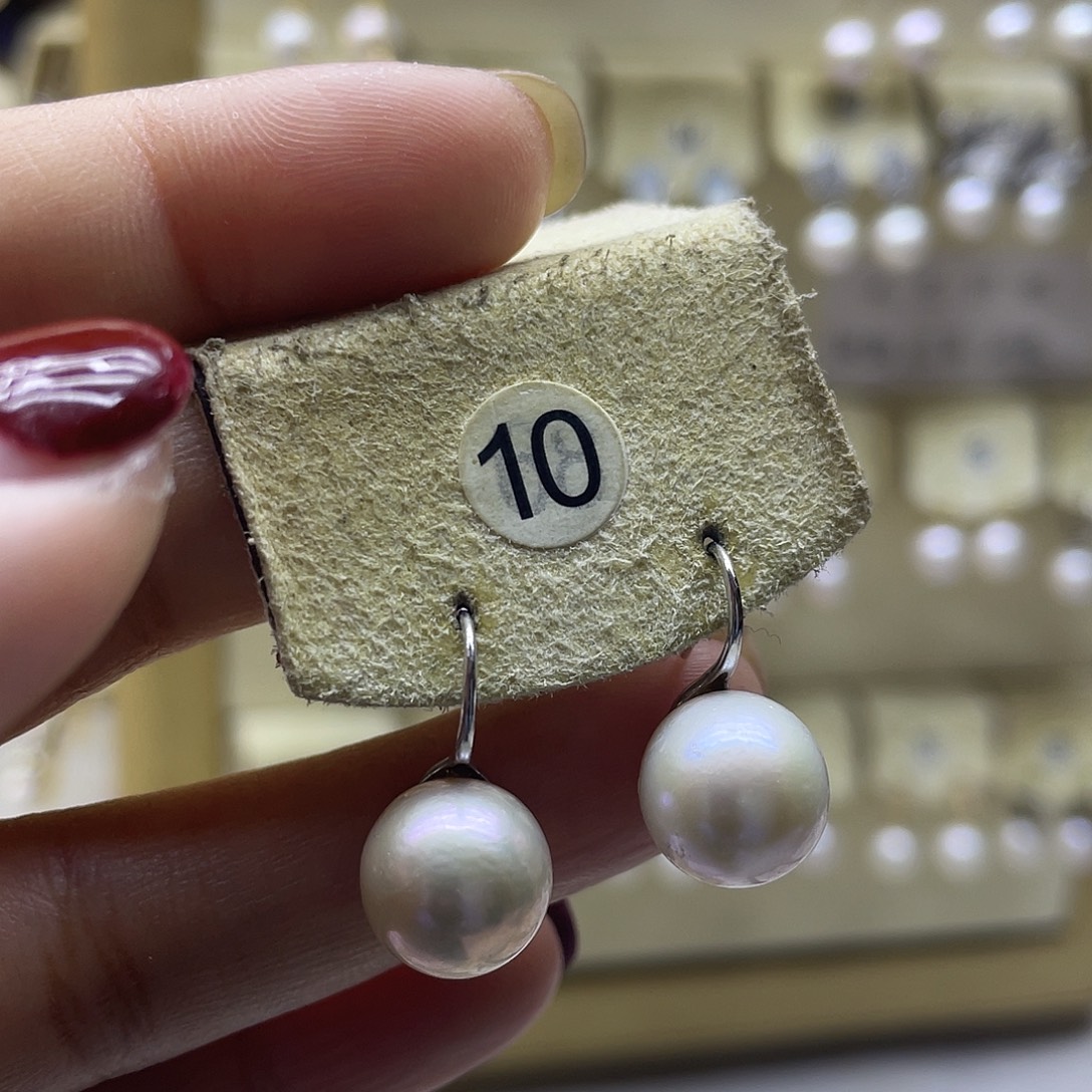 淡水珍珠耳饰银S925镶嵌