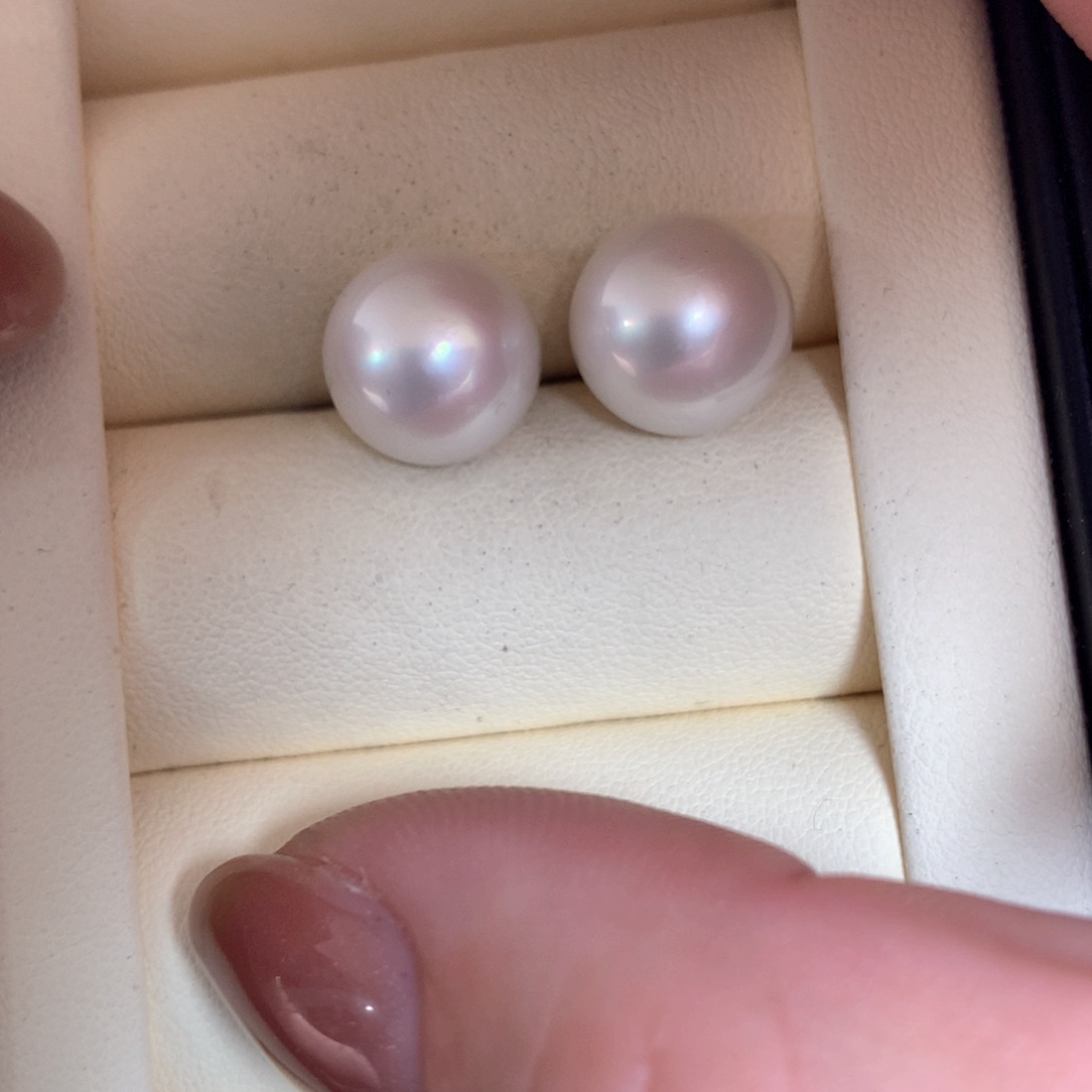 海水珍珠耳饰18K金镶嵌