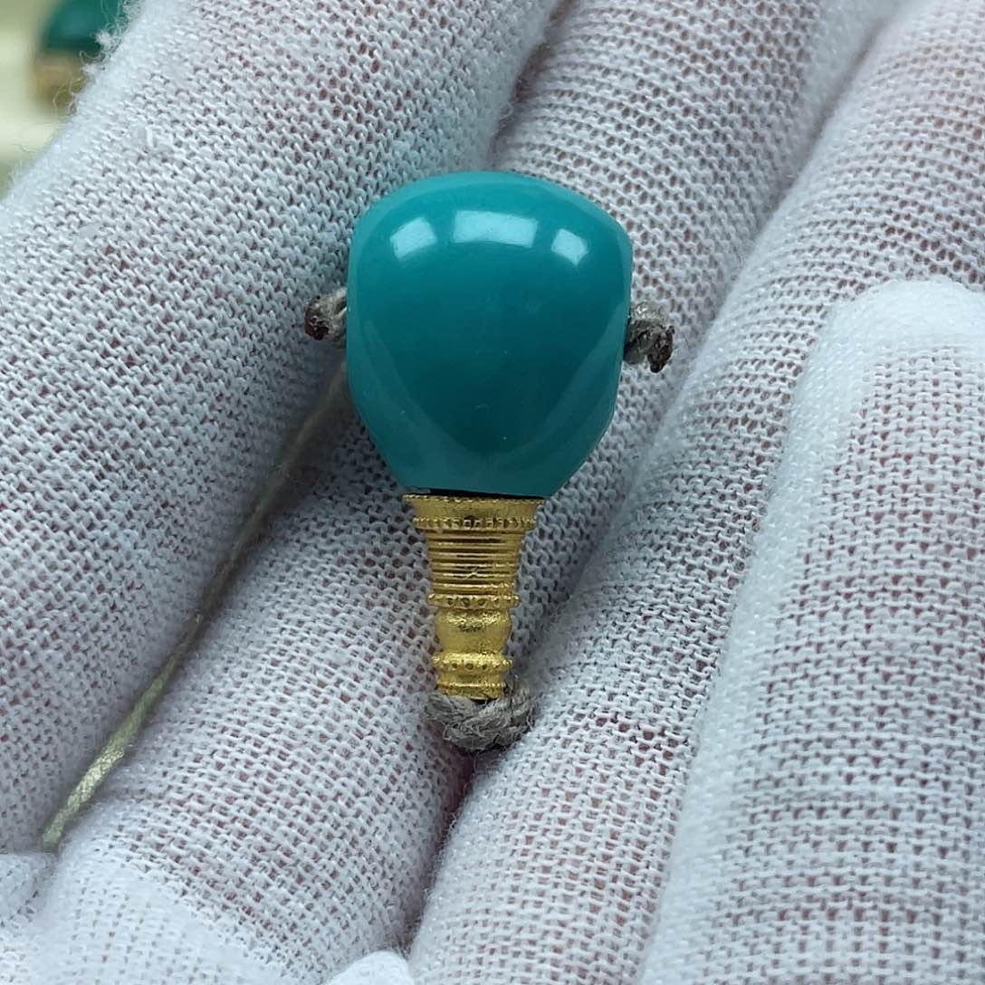 18K金镶嵌绿松石珠宝奇石