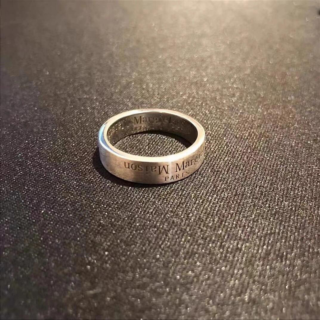 全新未使用 Maison Margiela/梅森马吉拉 双层限定logo戒指9-10码