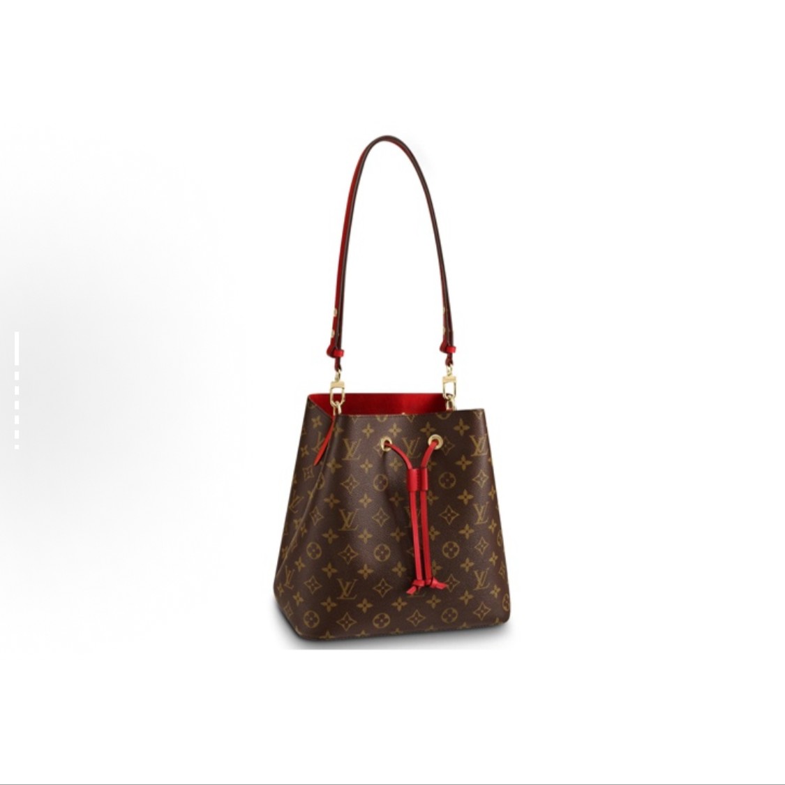 99新 LouisVuitton/路易威登 诗诗专属 LV老花红水桶包THQN383