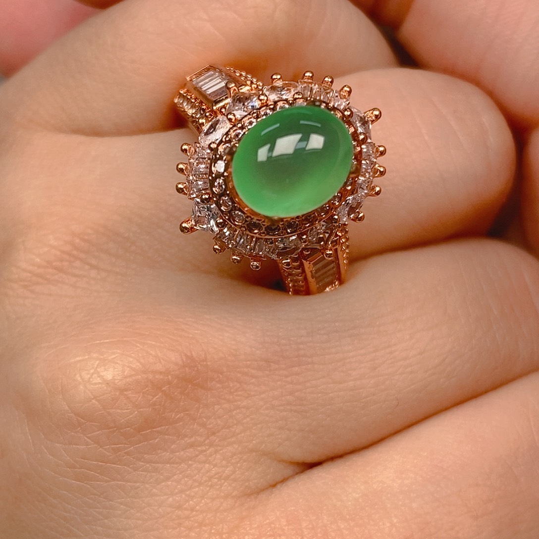 翡翠未镶嵌戒指?**糖翡翠