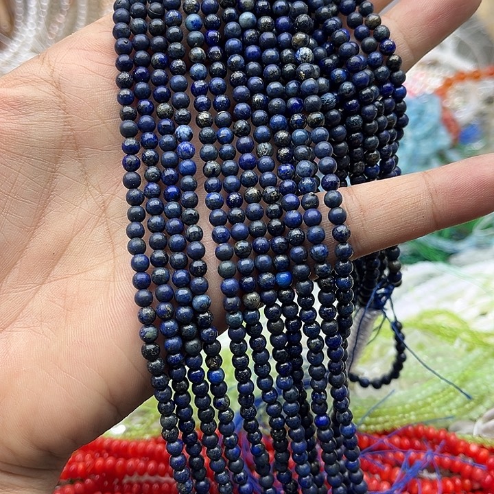 玛瑙/玉髓未镶嵌珠宝半成品一条4mm左右青金