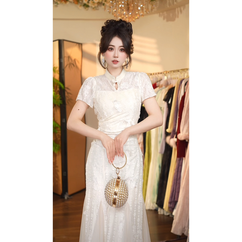 瑞瑞定制-1092玉兰初雪连衣裙YQ630