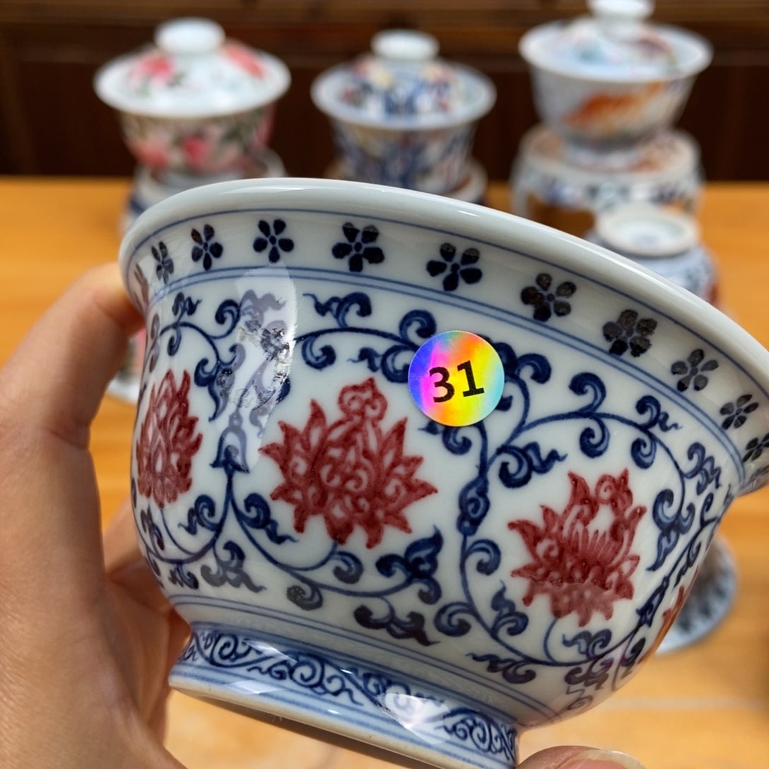 手绘现代茶具非古董