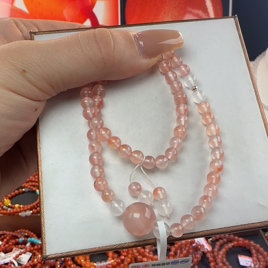 南红玛瑙未镶嵌手链