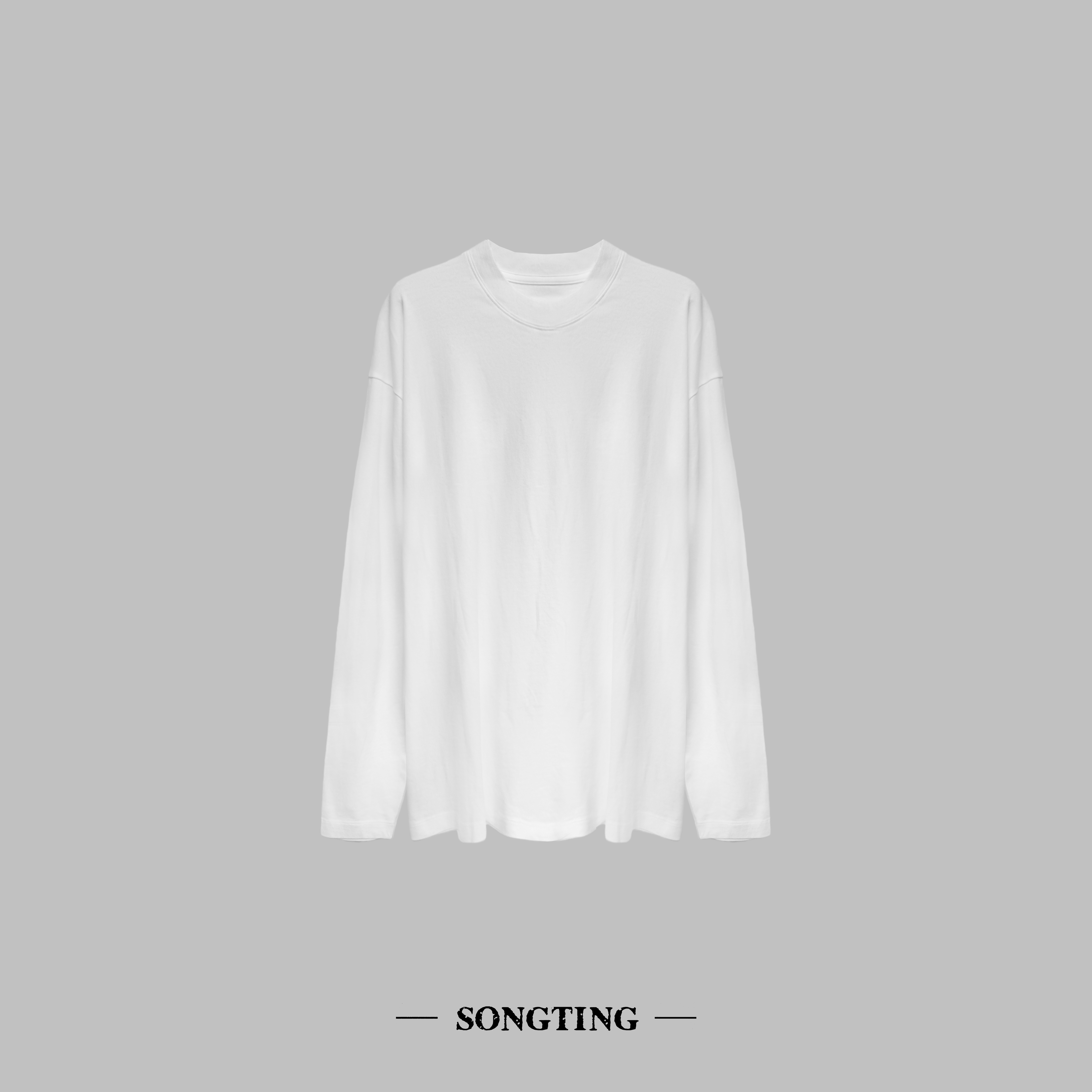 SONG TING｜超软糯磨毛质感三角全棉长袖宽松T恤