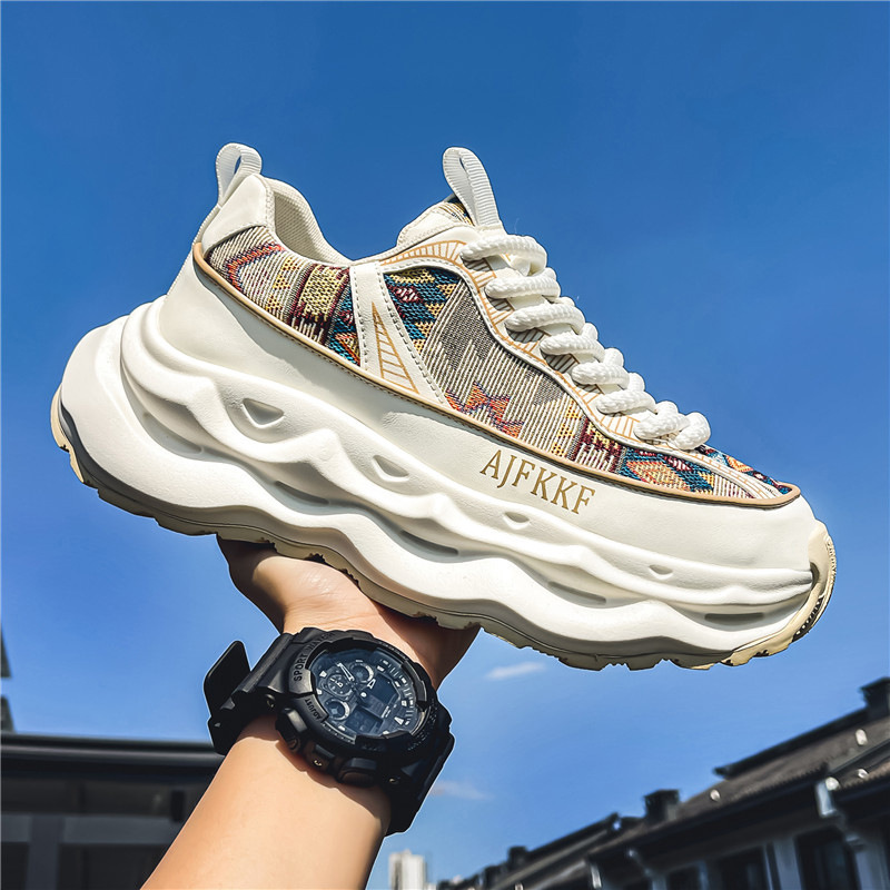 秋季男鞋2025新款青少年潮流百搭老爹鞋厚底增高时尚运动鞋休闲鞋