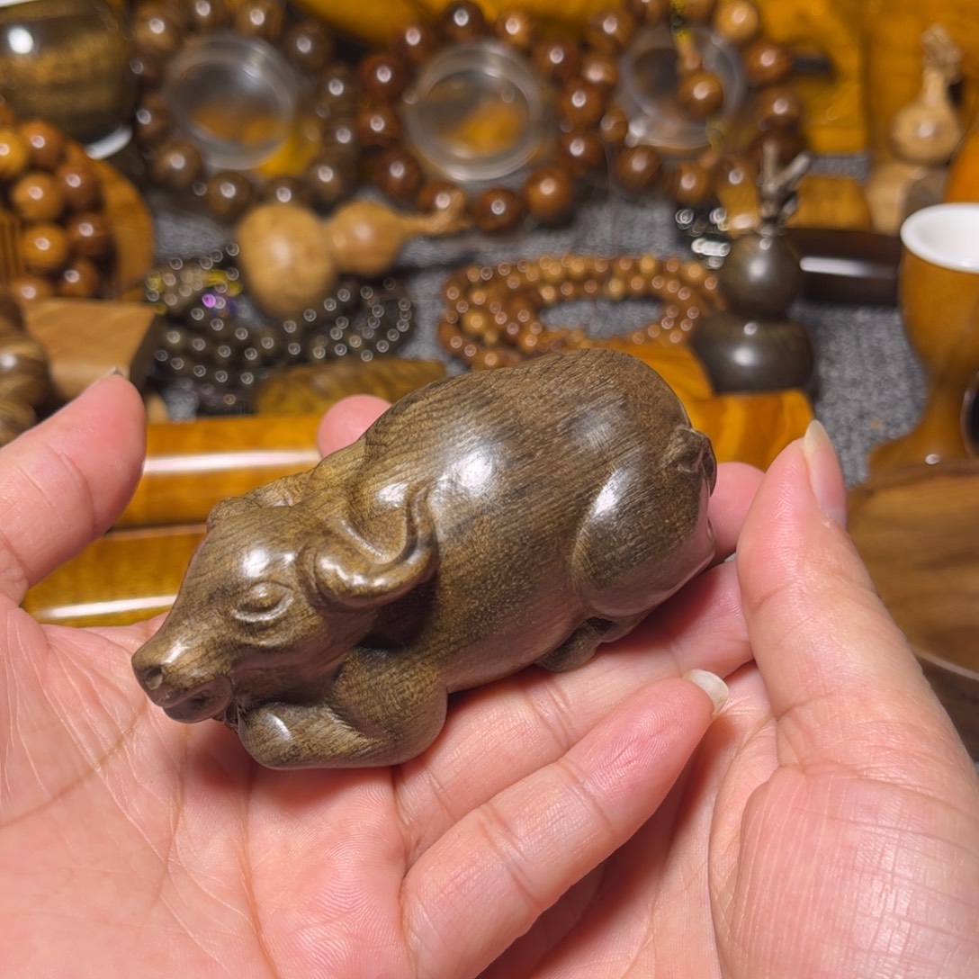 金丝楠阴沉木牛手把