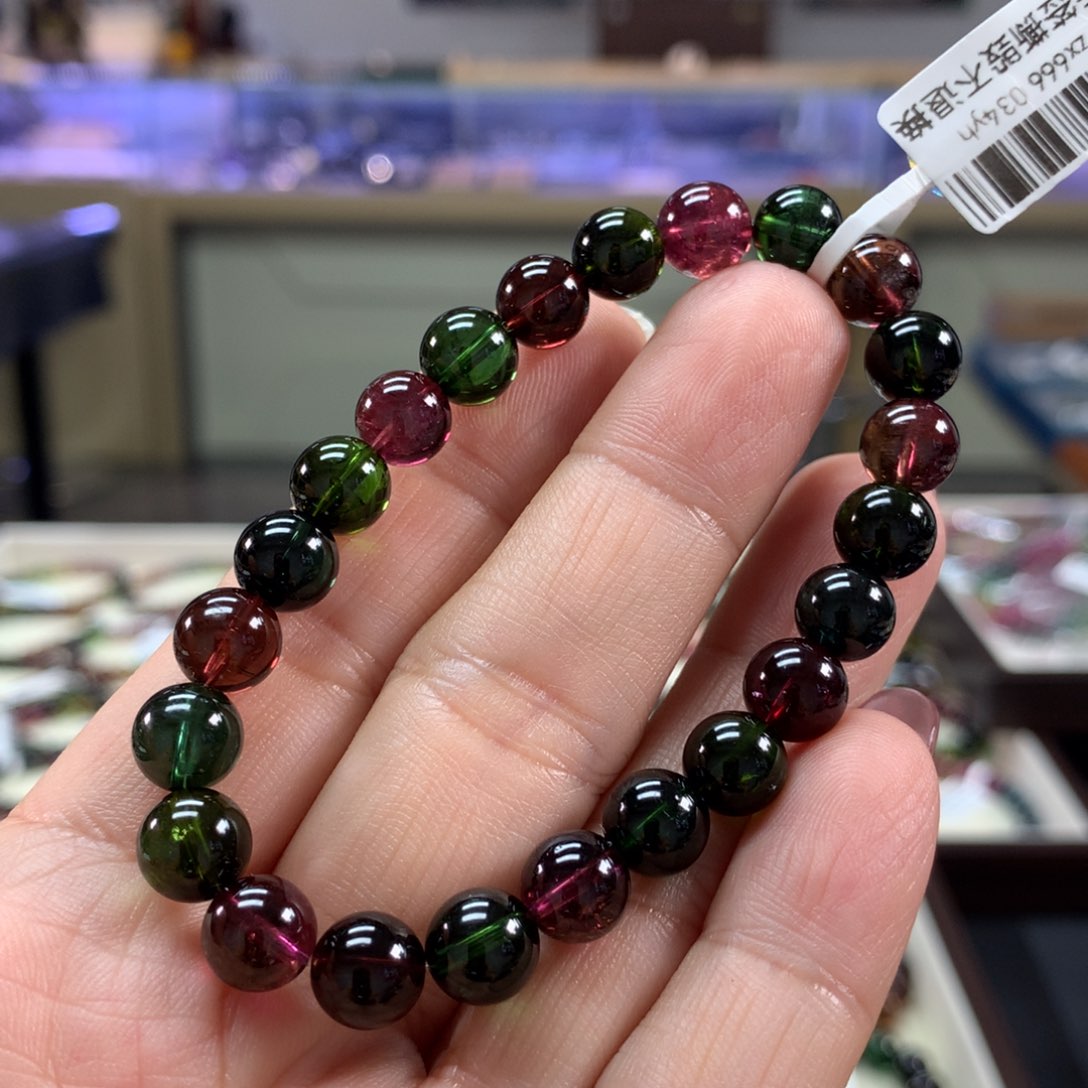 碧玺手链未镶嵌8.2毫米左右