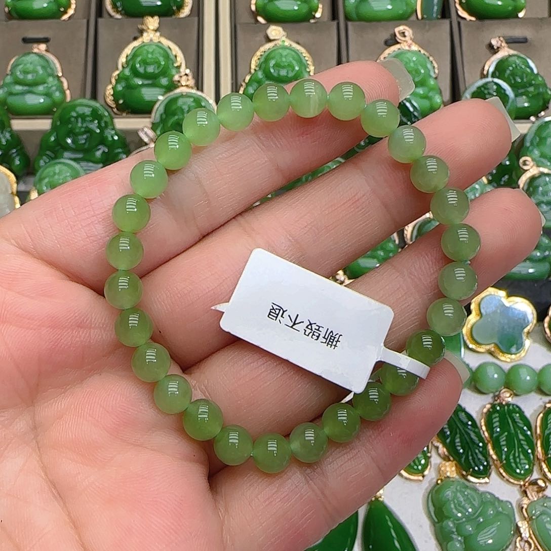 和田玉（碧玉）手链未镶嵌