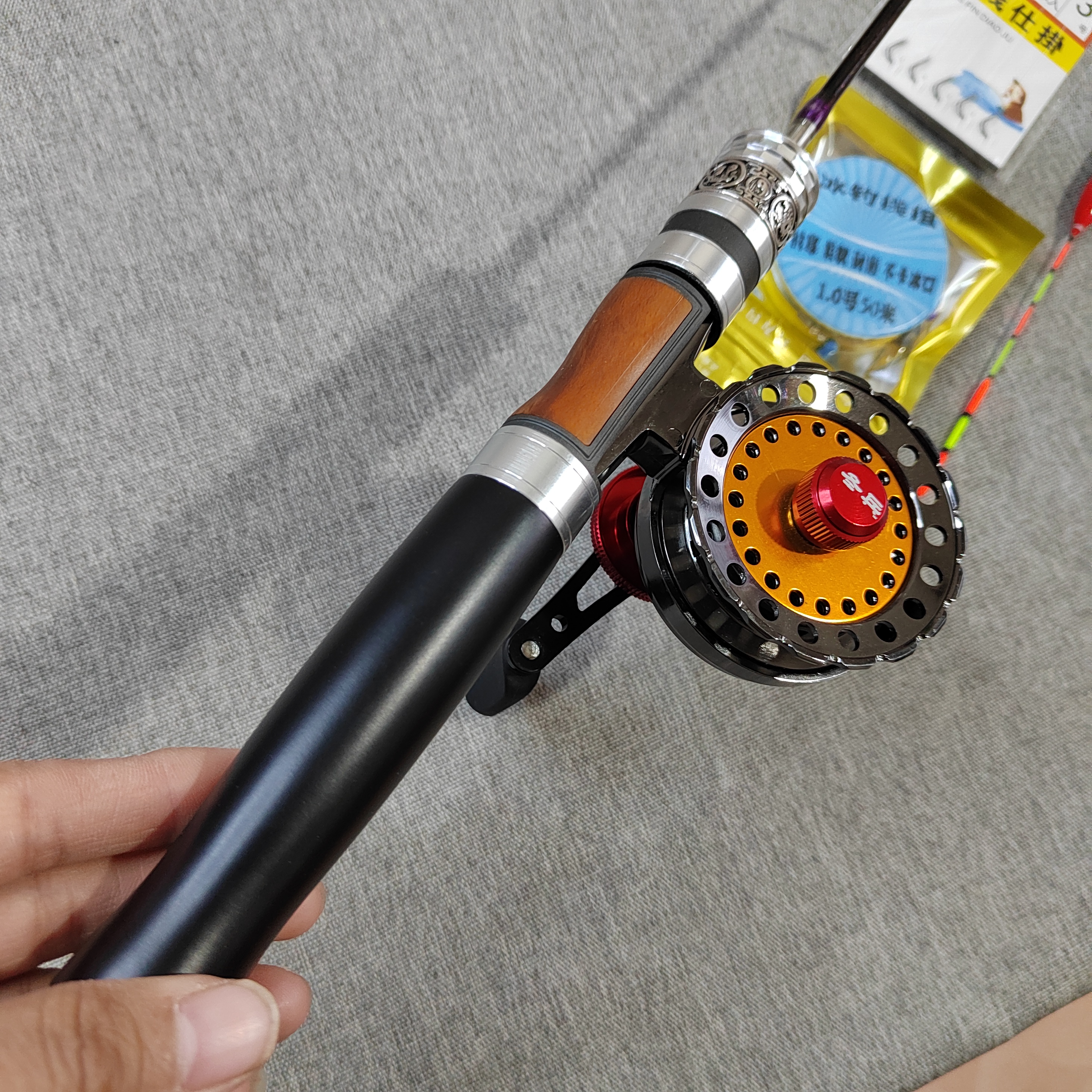 冰钓杆套装鱼竿冬钓鱼竿