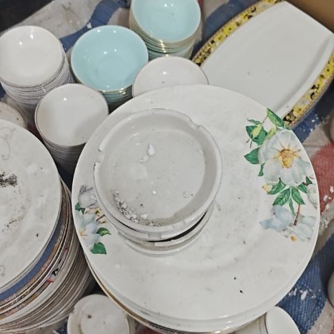 瓷陶瓷烟灰缸5个微瑕疵