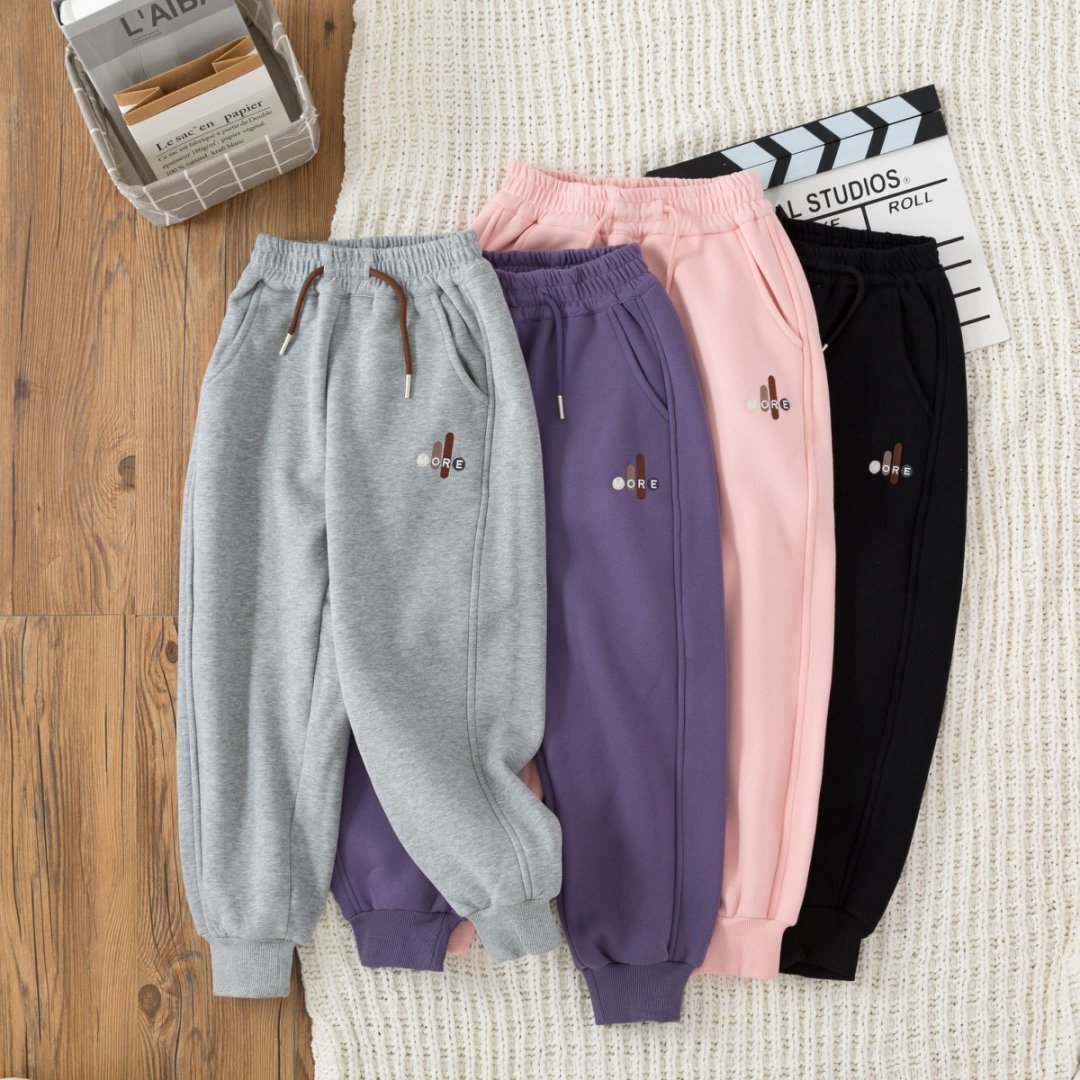 儿童运动裤男加绒冬季长裤休闲裤新款女童裤子中大童冬款3458713